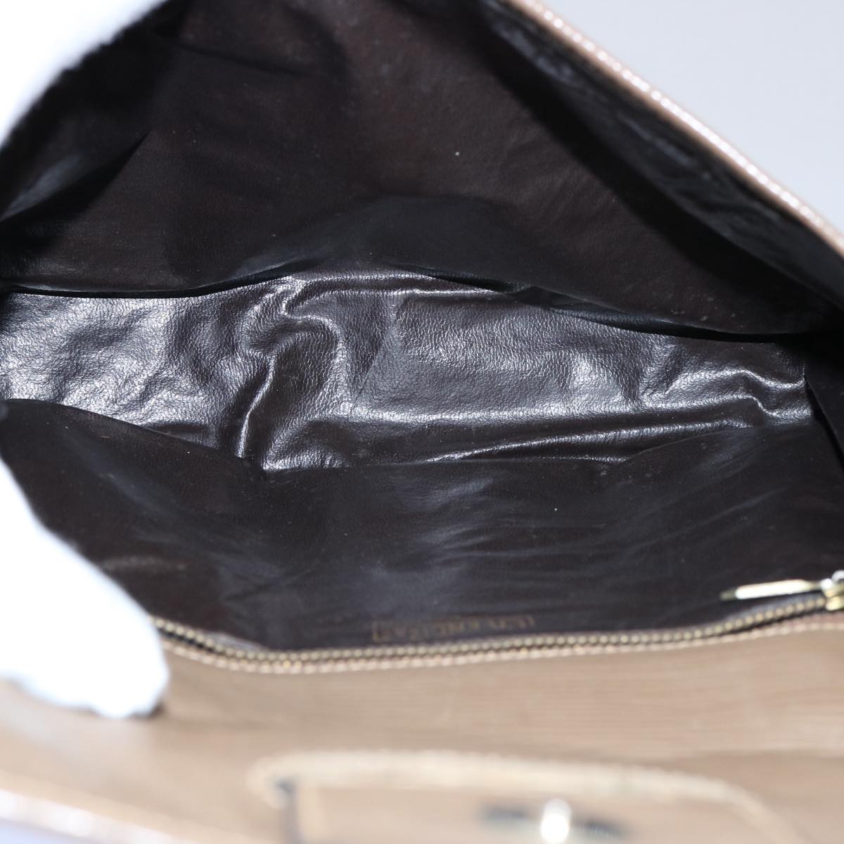 FENDI Zucchino Canvas Clutch Bag Brown ti1424