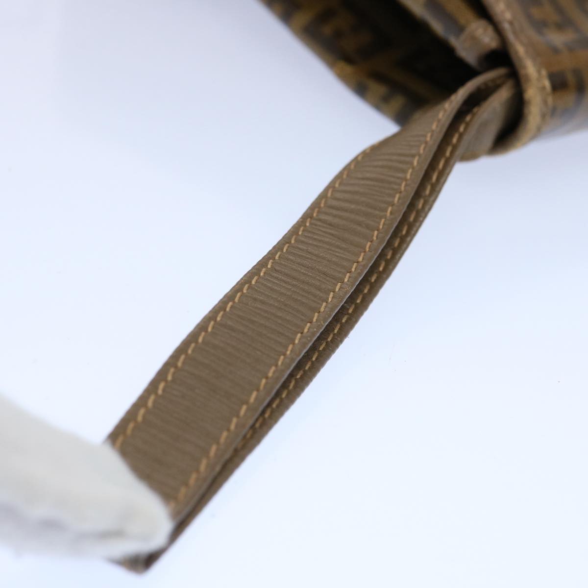 FENDI Zucchino Canvas Clutch Bag Brown ti1424