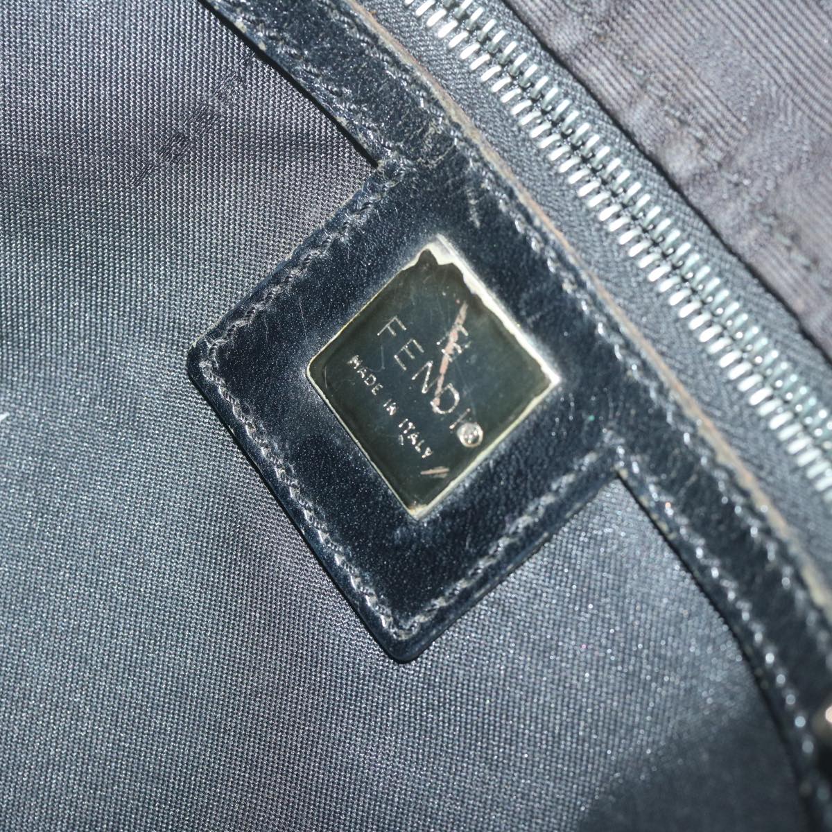 FENDI Zucca Canvas Shoulder Bag Black ti1473