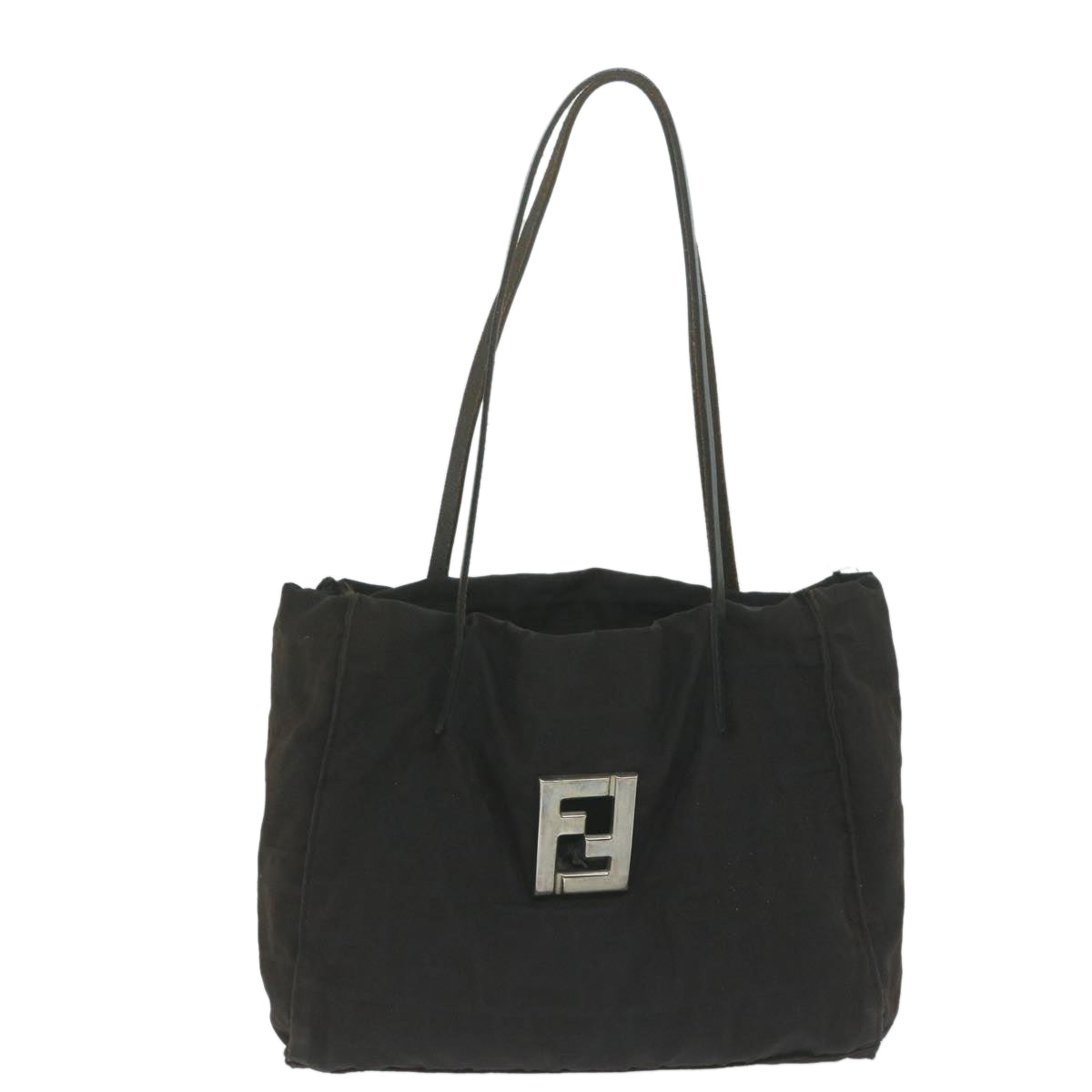 FENDI Zucca Canvas Shoulder Bag Black ti1473