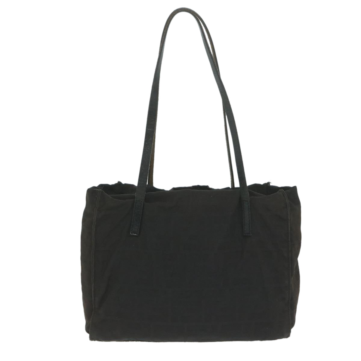 FENDI Zucca Canvas Shoulder Bag Black ti1473