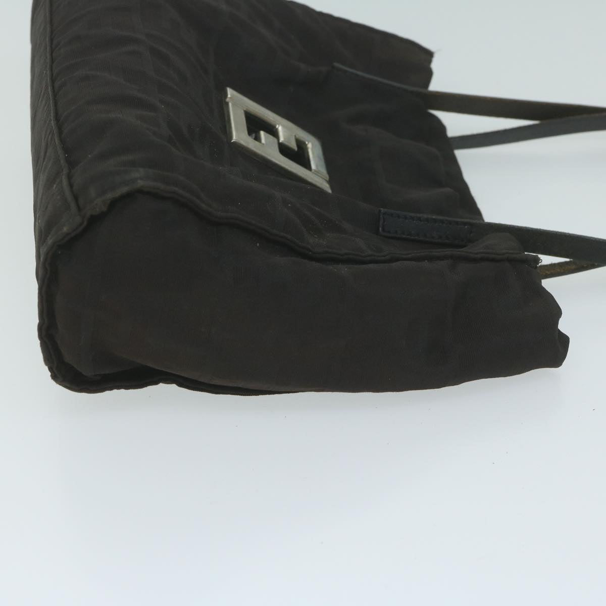 FENDI Zucca Canvas Shoulder Bag Black ti1473