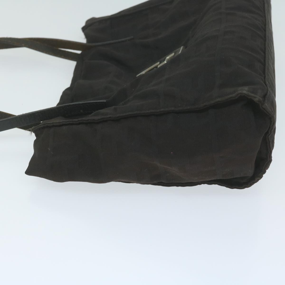FENDI Zucca Canvas Shoulder Bag Black ti1473