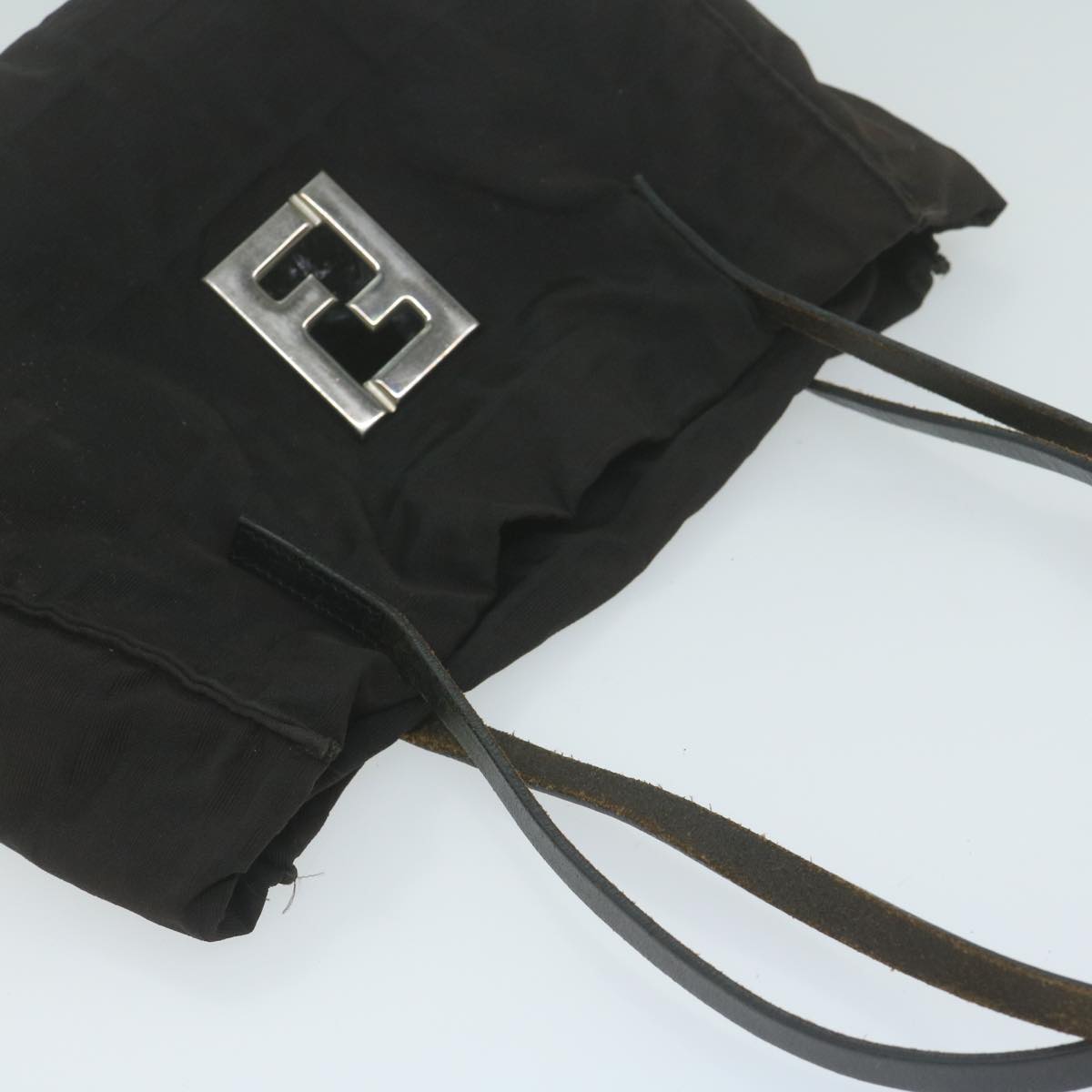 FENDI Zucca Canvas Shoulder Bag Black ti1473