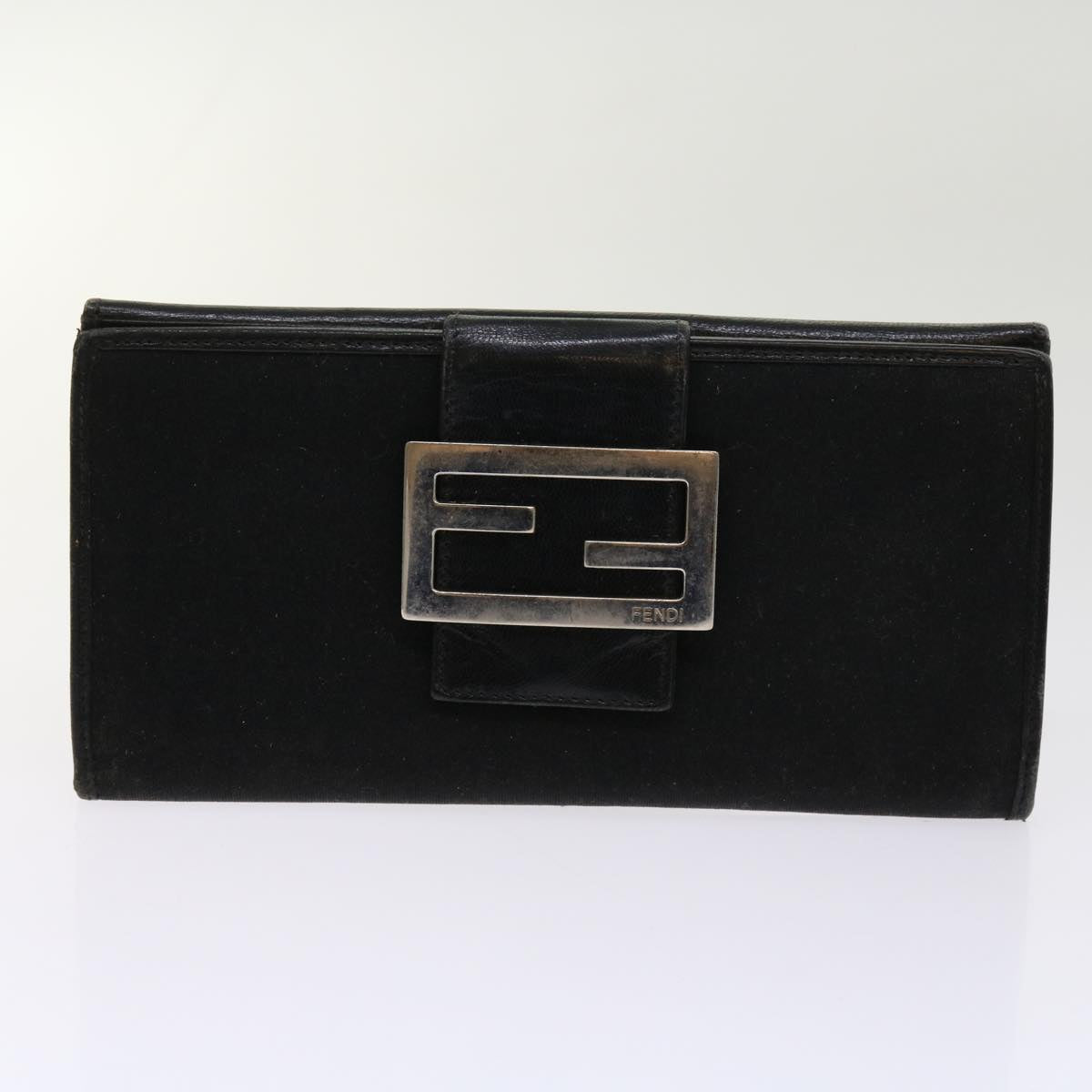 FENDI Zucchino Canvas Wallet 3Set Black ti1474