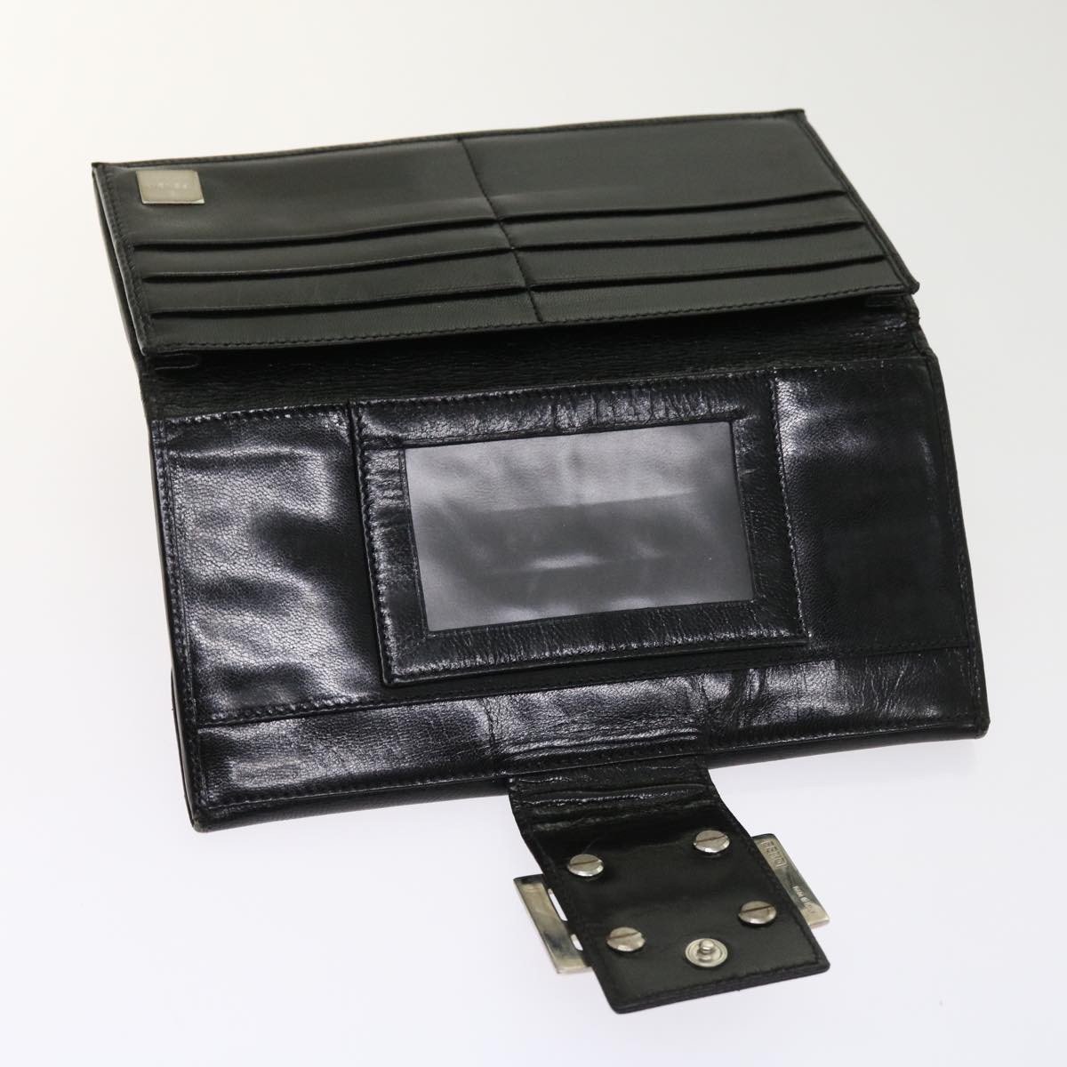 FENDI Zucchino Canvas Wallet 3Set Black ti1474