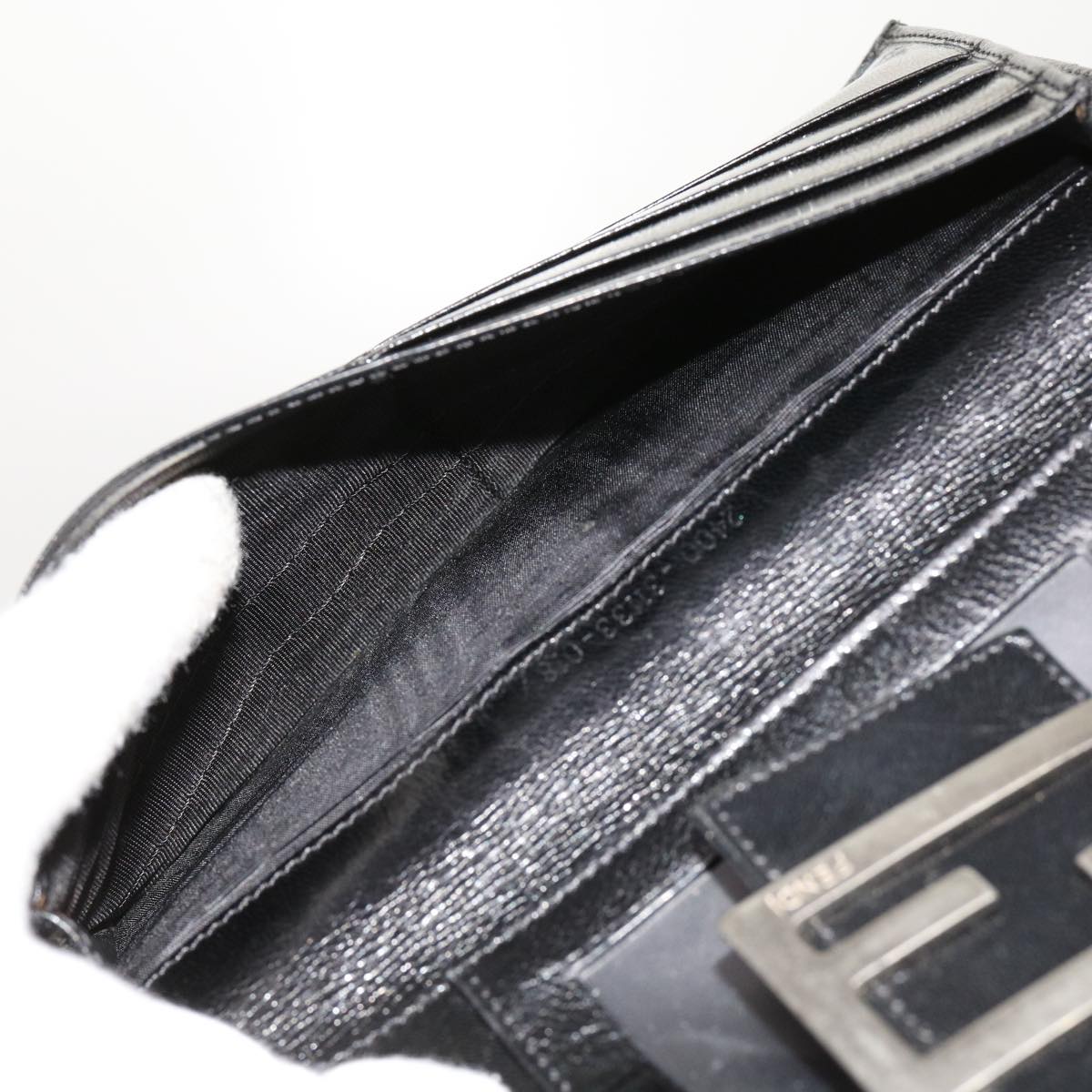 FENDI Zucchino Canvas Wallet 3Set Black ti1474
