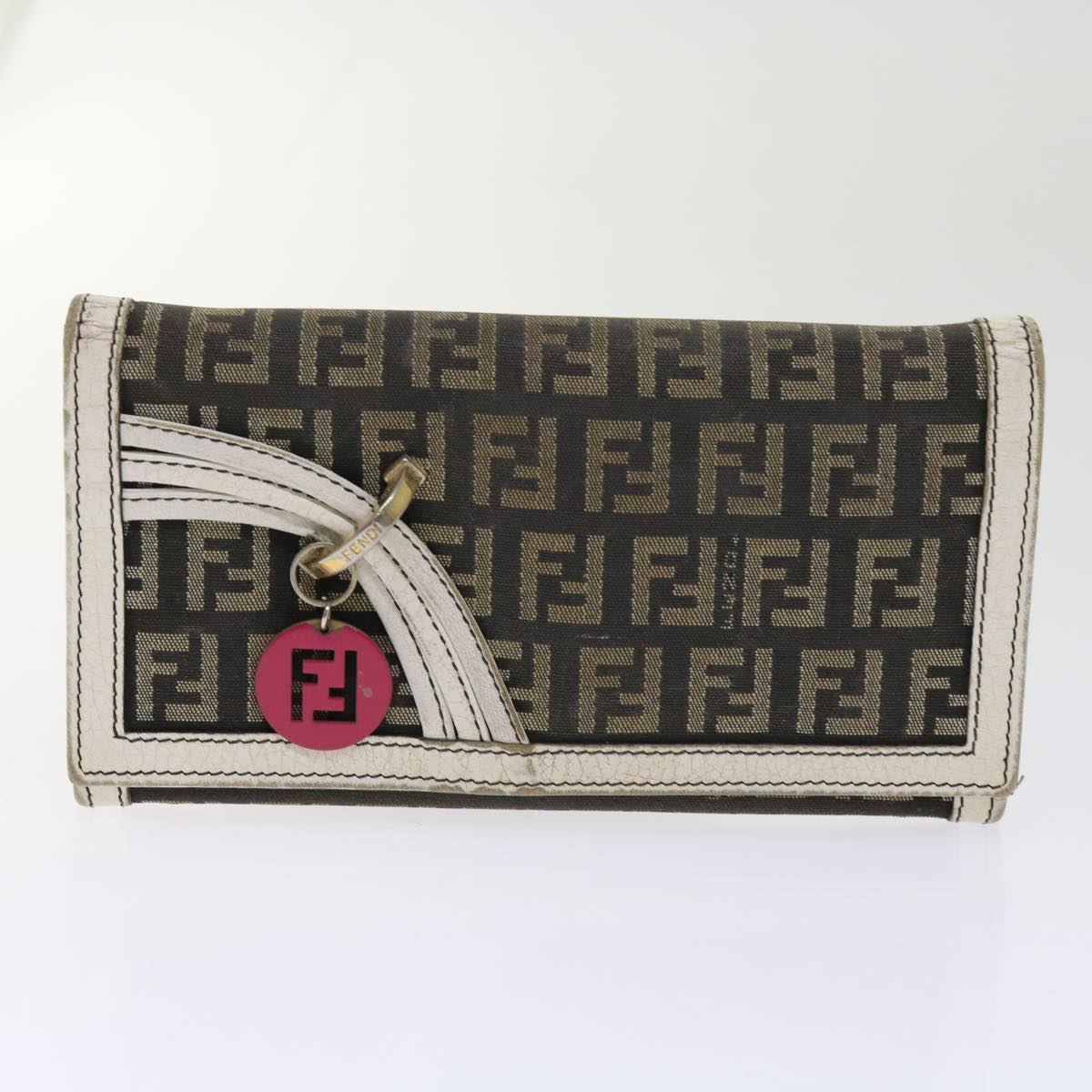 FENDI Zucchino Canvas Wallet 3Set Black ti1474