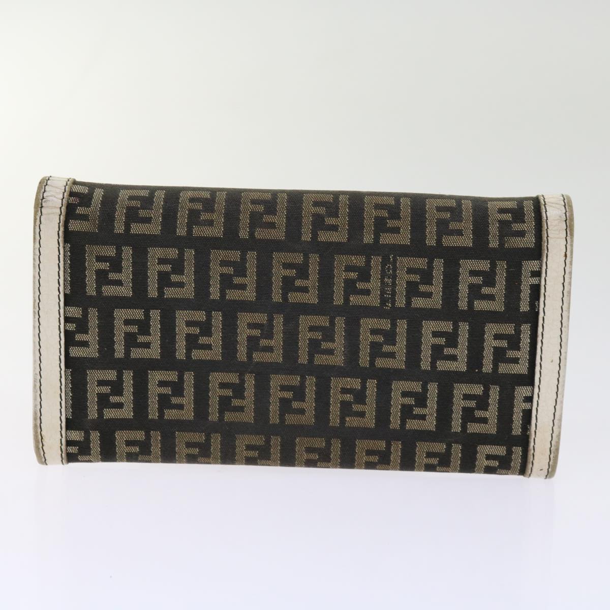 FENDI Zucchino Canvas Wallet 3Set Black ti1474