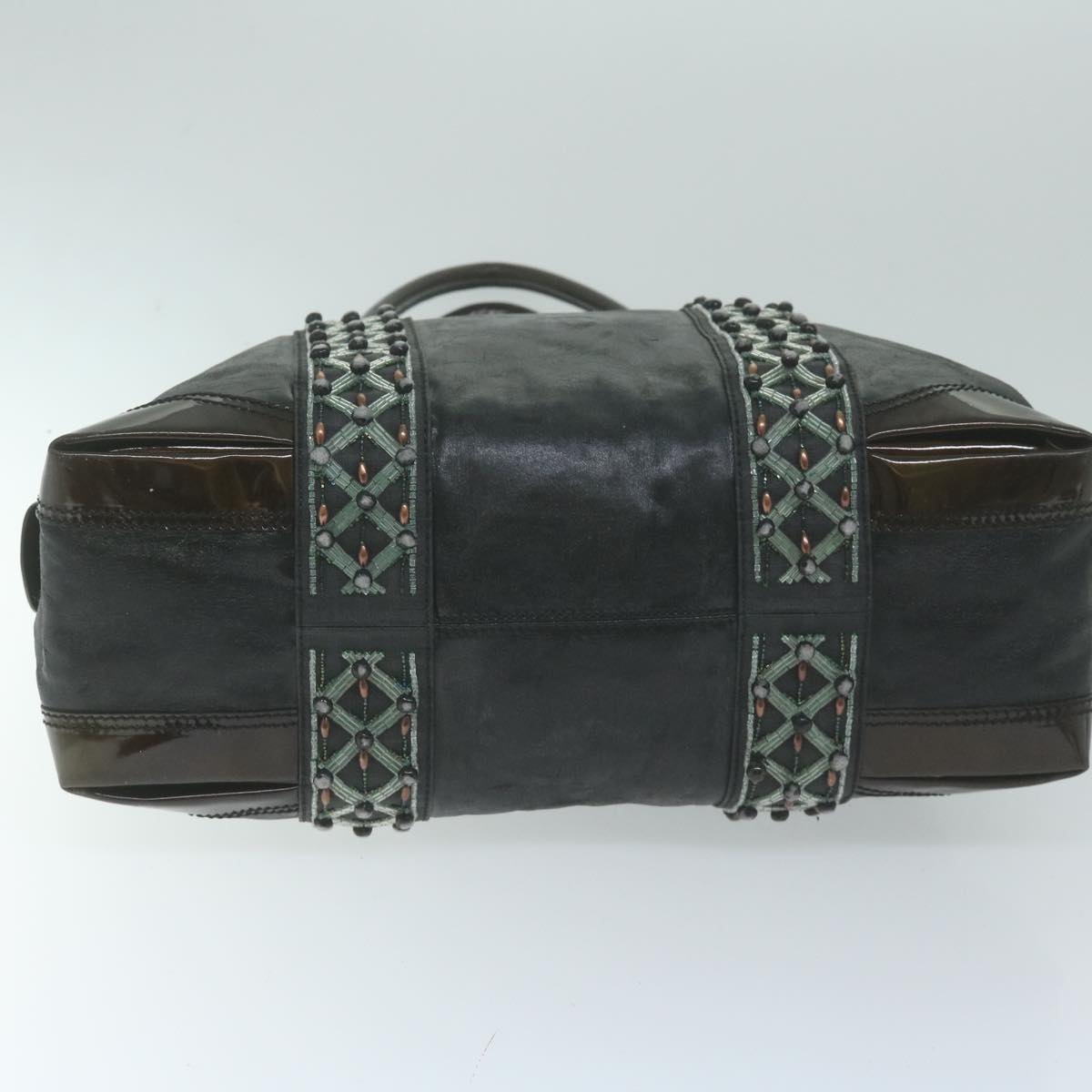 FENDI Hand Bag Coated Canvas Black ti1509