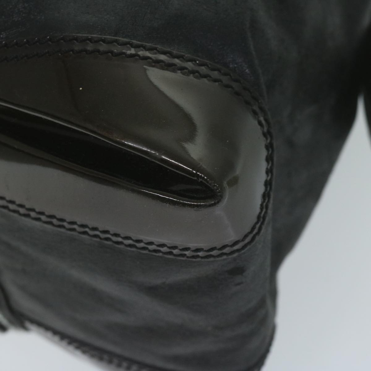 FENDI Hand Bag Coated Canvas Black ti1509