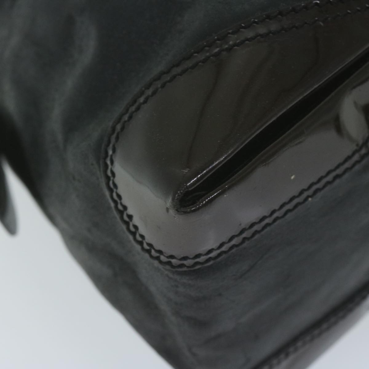 FENDI Hand Bag Coated Canvas Black ti1509