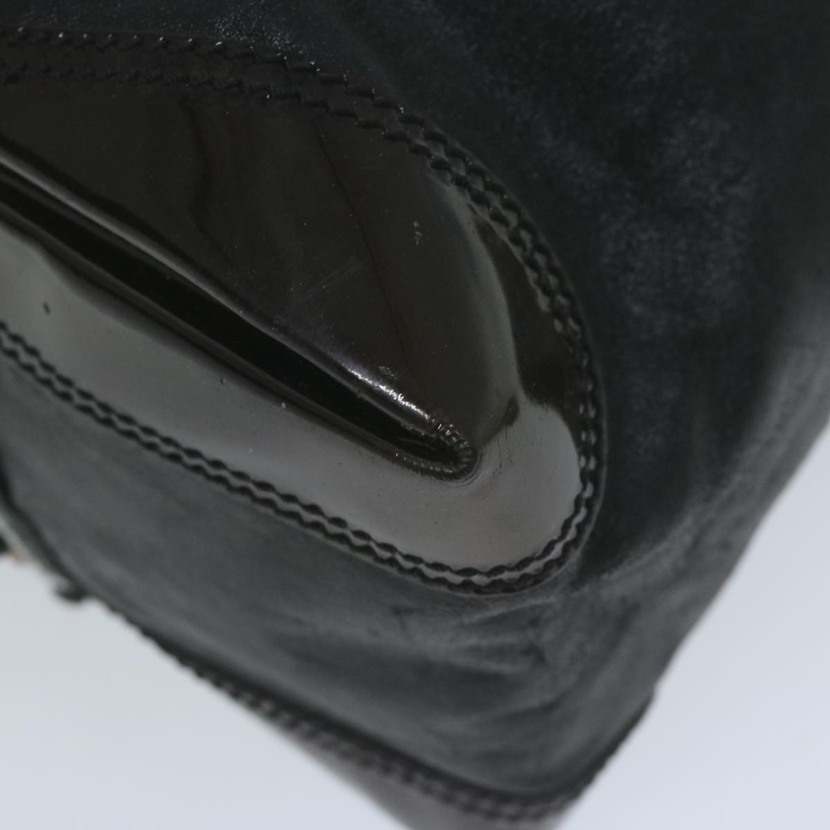 FENDI Hand Bag Coated Canvas Black ti1509