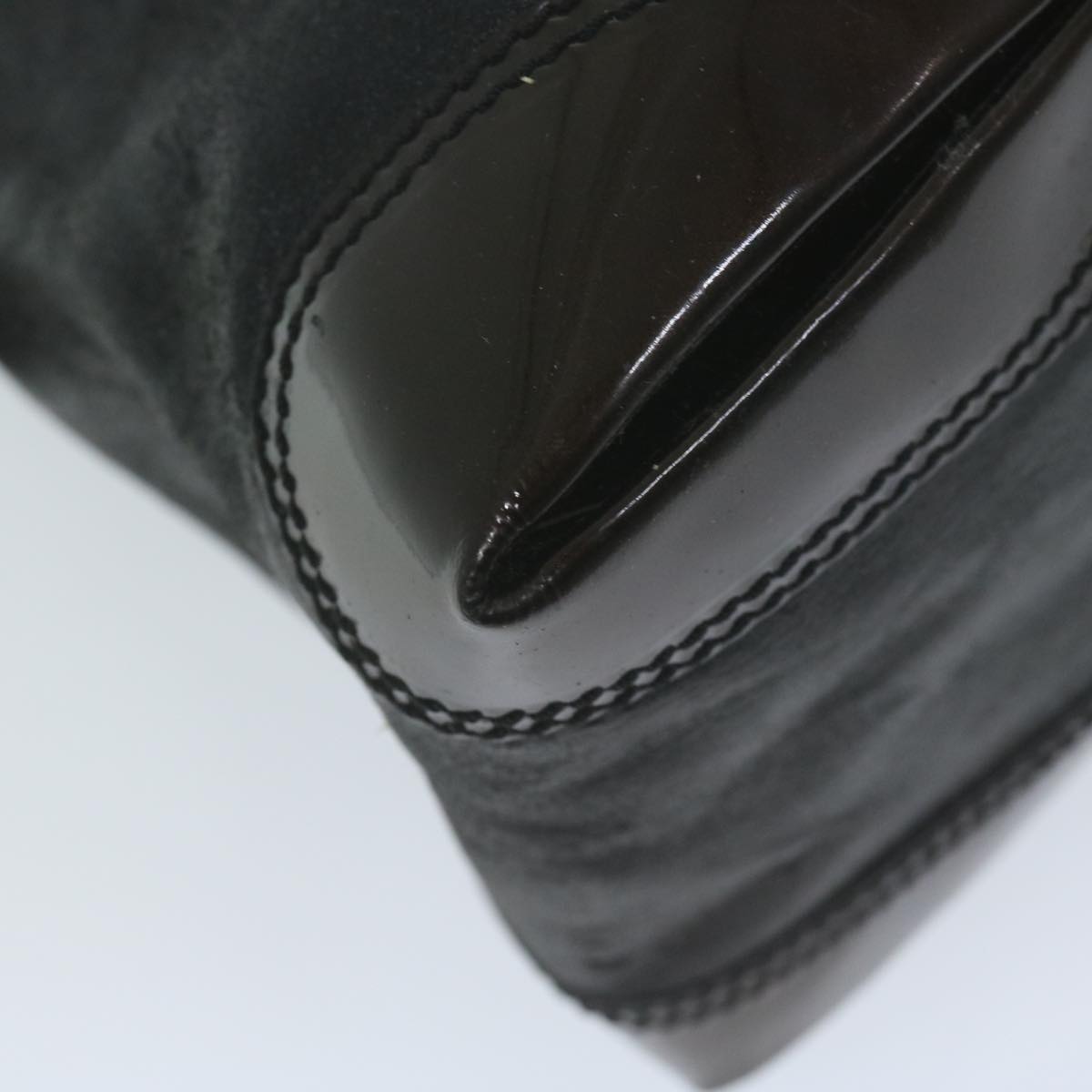 FENDI Hand Bag Coated Canvas Black ti1509
