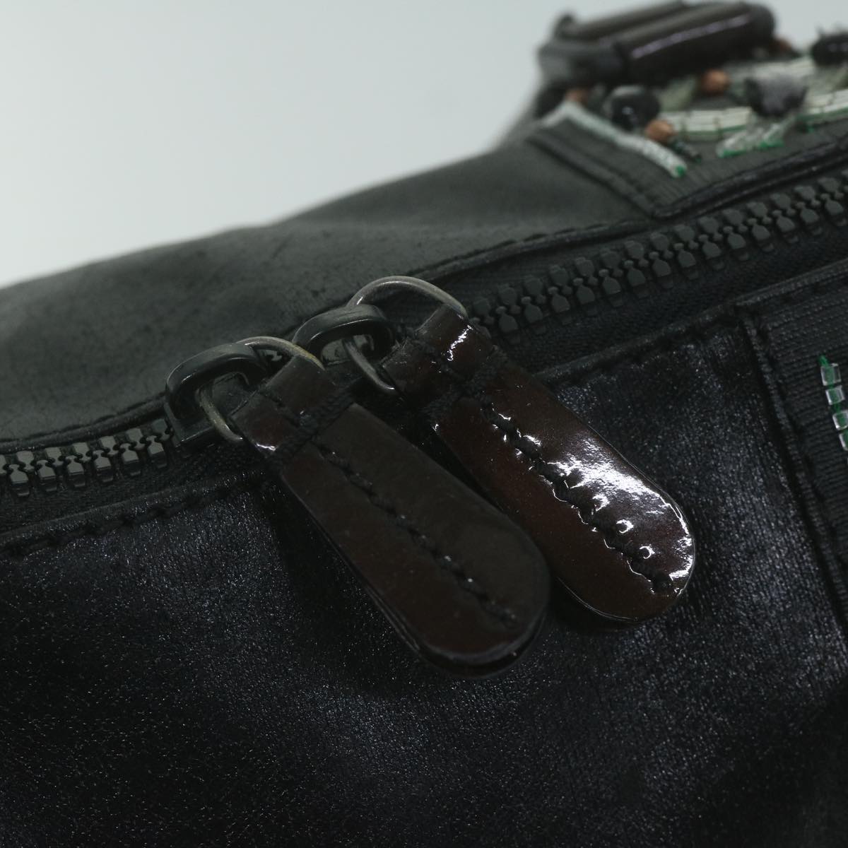 FENDI Hand Bag Coated Canvas Black ti1509