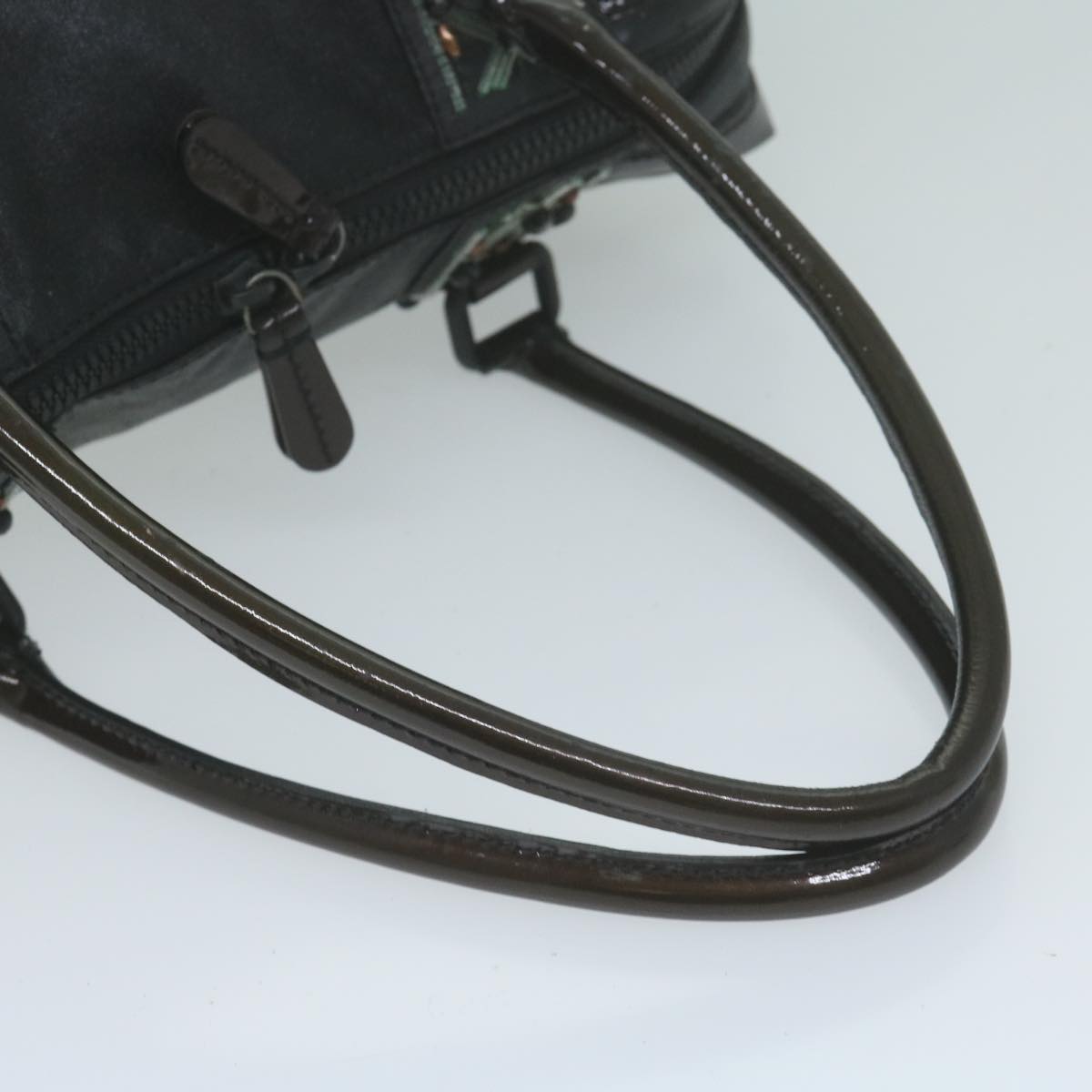 FENDI Hand Bag Coated Canvas Black ti1509