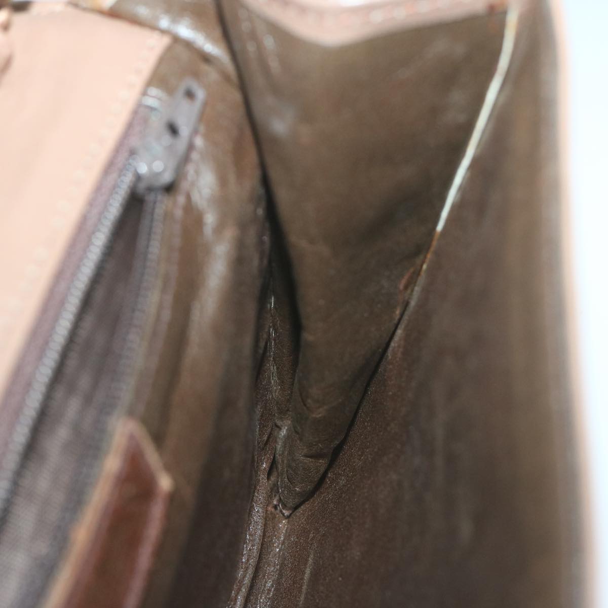 FENDI Shoulder Bag Leather Brown ti1511