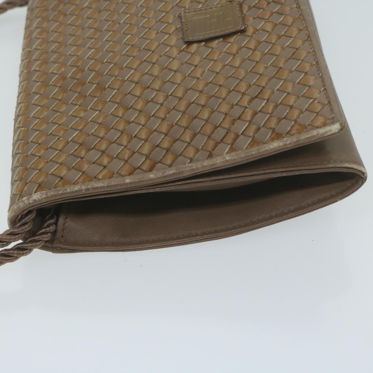 FENDI Shoulder Bag Leather Brown ti1511