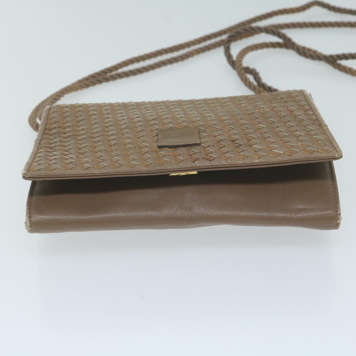 FENDI Shoulder Bag Leather Brown ti1511