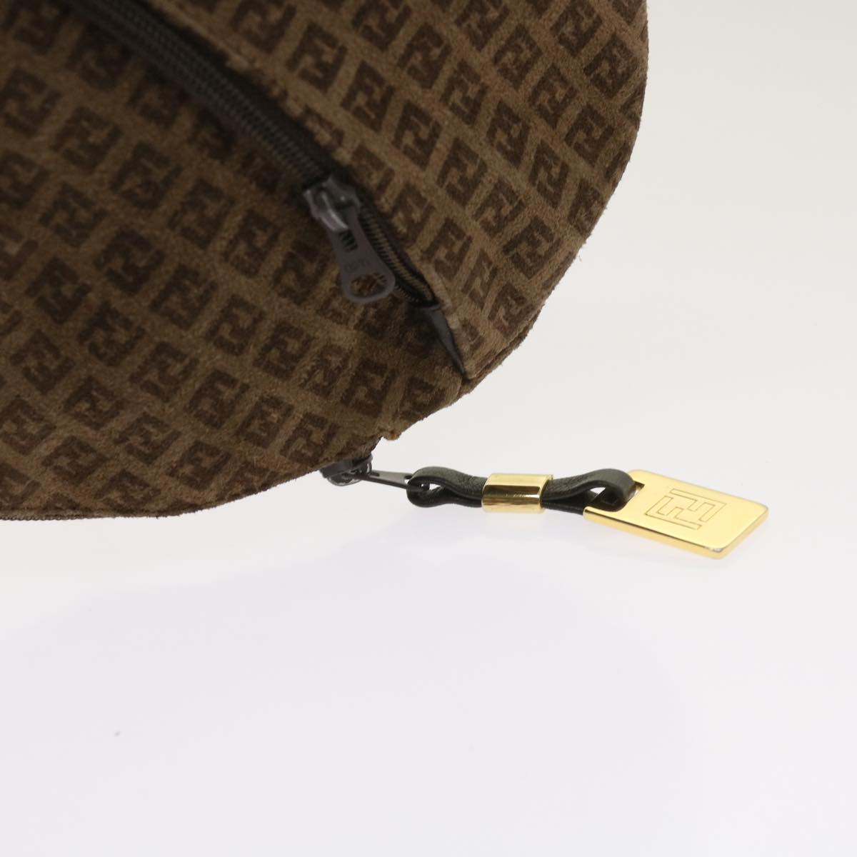 FENDI Pouch Suede Brown ti1513
