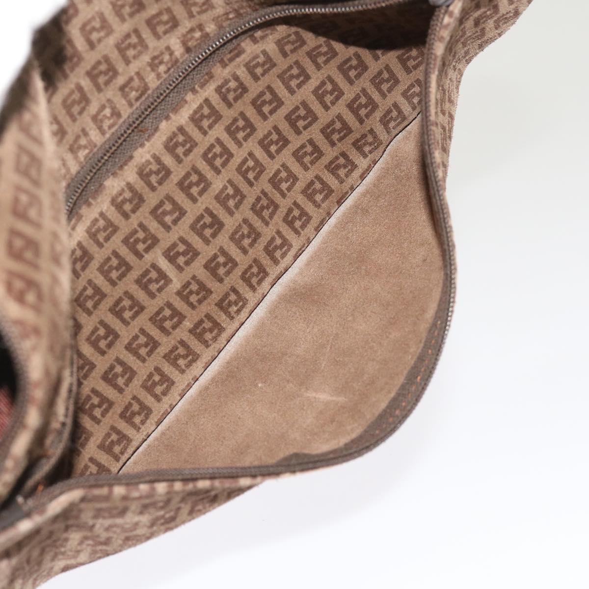 FENDI Pouch Suede Brown ti1513
