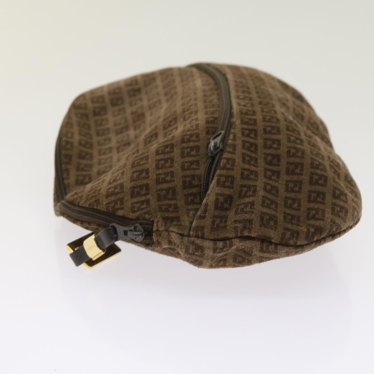FENDI Pouch Suede Brown ti1513