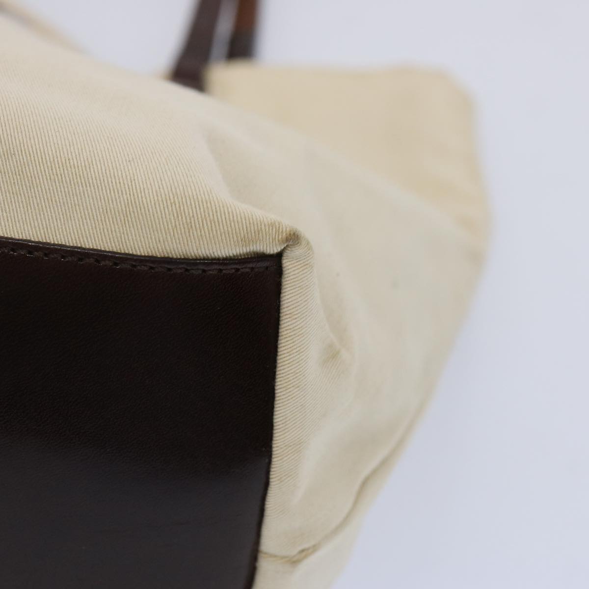 FENDI Tote Bag Canvas Beige ti1558