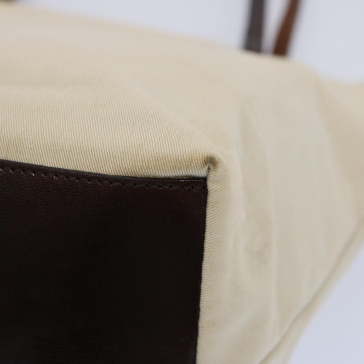 FENDI Tote Bag Canvas Beige ti1558
