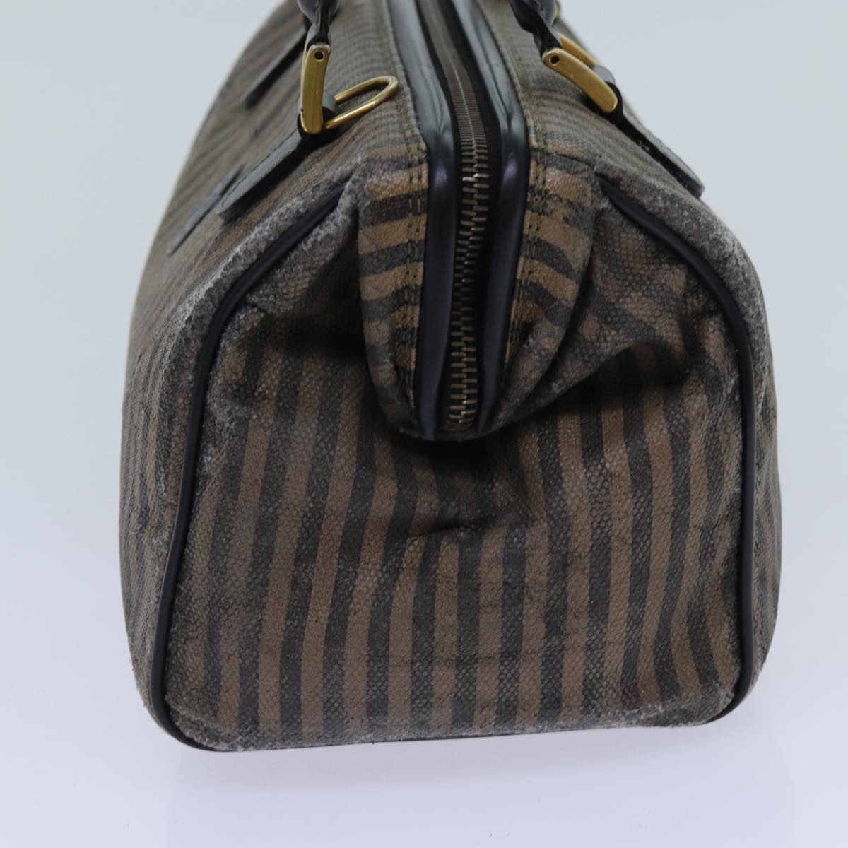 FENDI Zucchino Canvas Shoulder Bag 2Set Black Brown ti1610