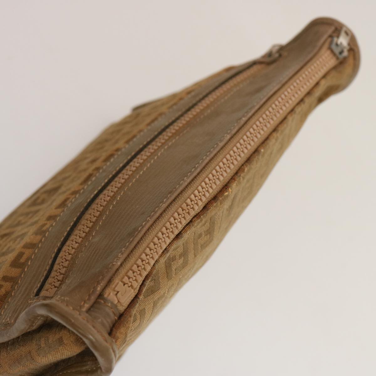 FENDI Zucchino Canvas Hand Bag 3Set Beige Brown ti1666