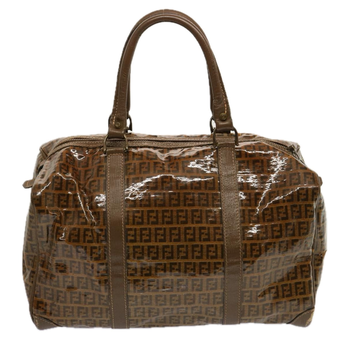 FENDI Zucchino Canvas Hand Bag 3Set Beige Brown ti1666
