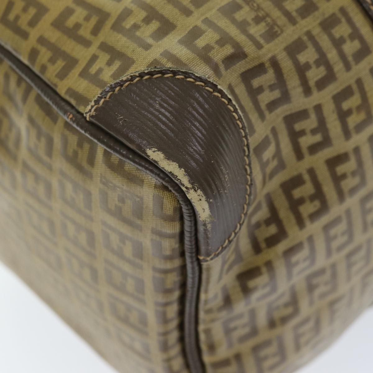FENDI Zucchino Canvas Boston Bag Vintage Brown ti1667