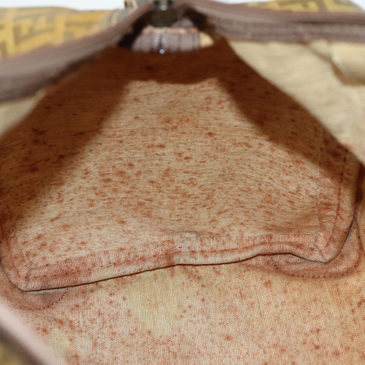 FENDI Zucchino Canvas Boston Bag Vintage Brown ti1667