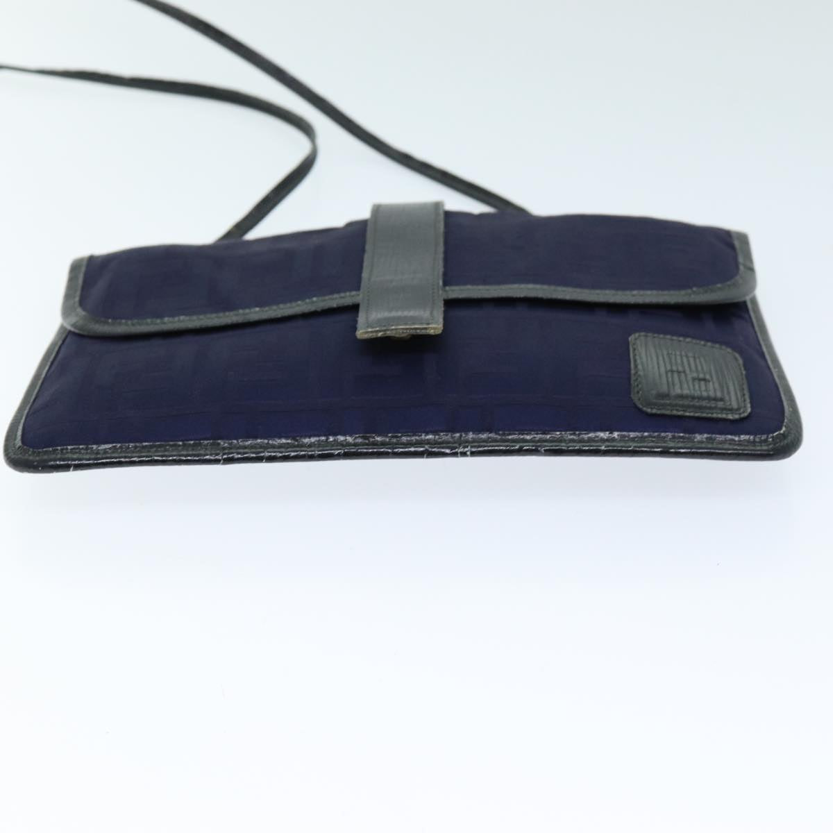 FENDI Zucca Canvas Shoulder Bag Vintage Blue ti1671