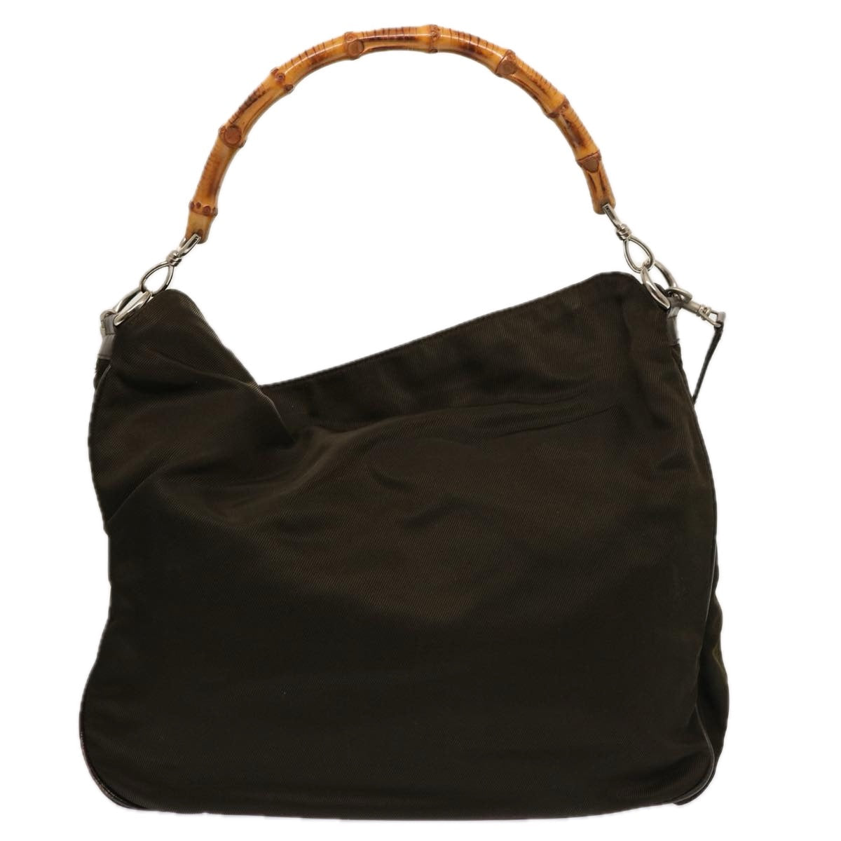 GUCCI Bamboo Shoulder Bag Suede Leather 3Set White Black Brown ti1672