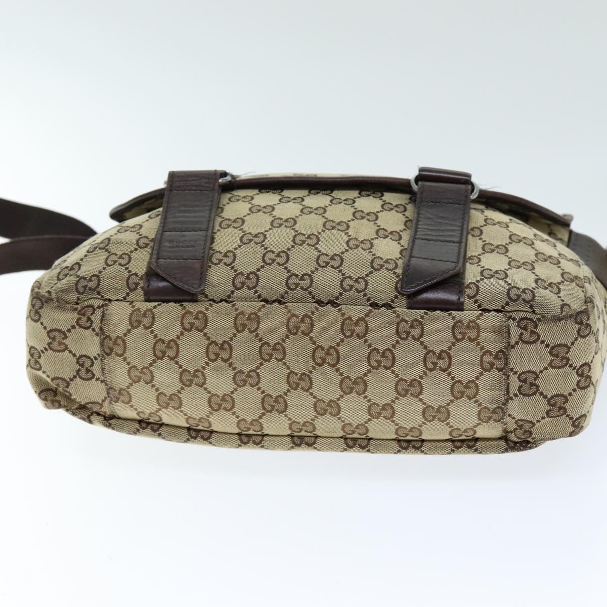 GUCCI GG Canvas Shoulder Bag Beige ti1673