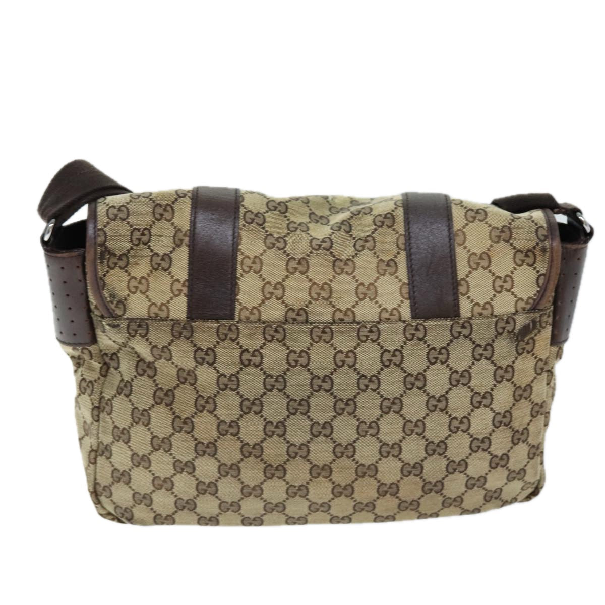 GUCCI GG Canvas Shoulder Bag Beige ti1673