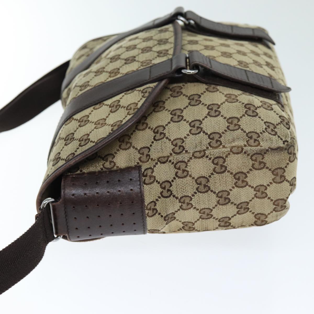 GUCCI GG Canvas Shoulder Bag Beige ti1673