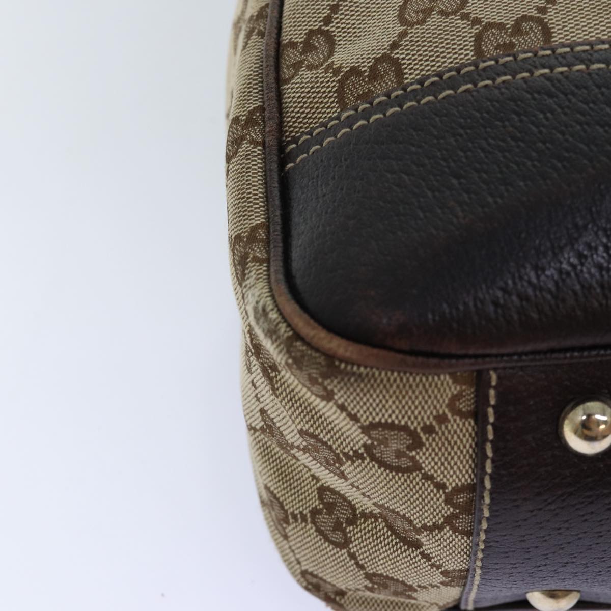 GUCCI GG Canvas Web Sherry Line Tote Bag Beige Green Red ti1682