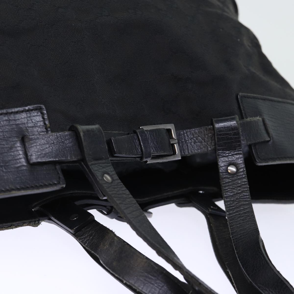 GUCCI GG Canvas Hand Bag Black ti1692