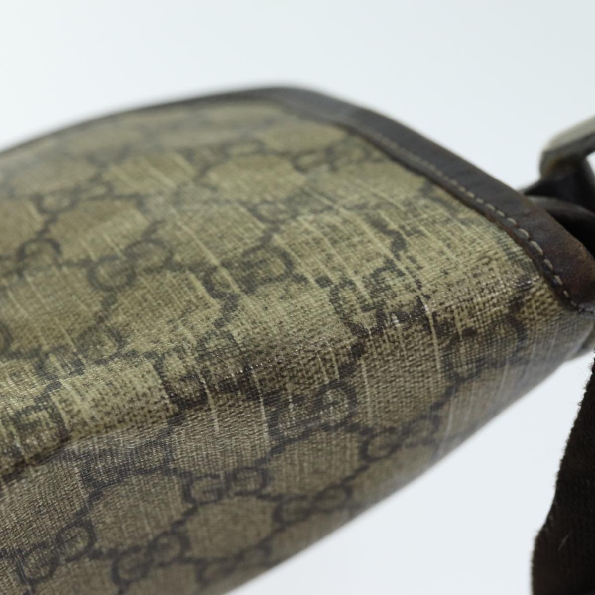 GUCCI GG Canvas Shoulder Bag Coated Canvas Beige ti1728