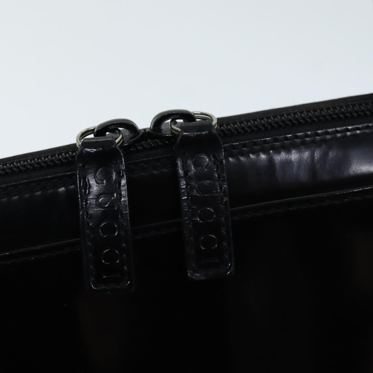 GUCCI Shoulder Bag Enamel Black ti1748