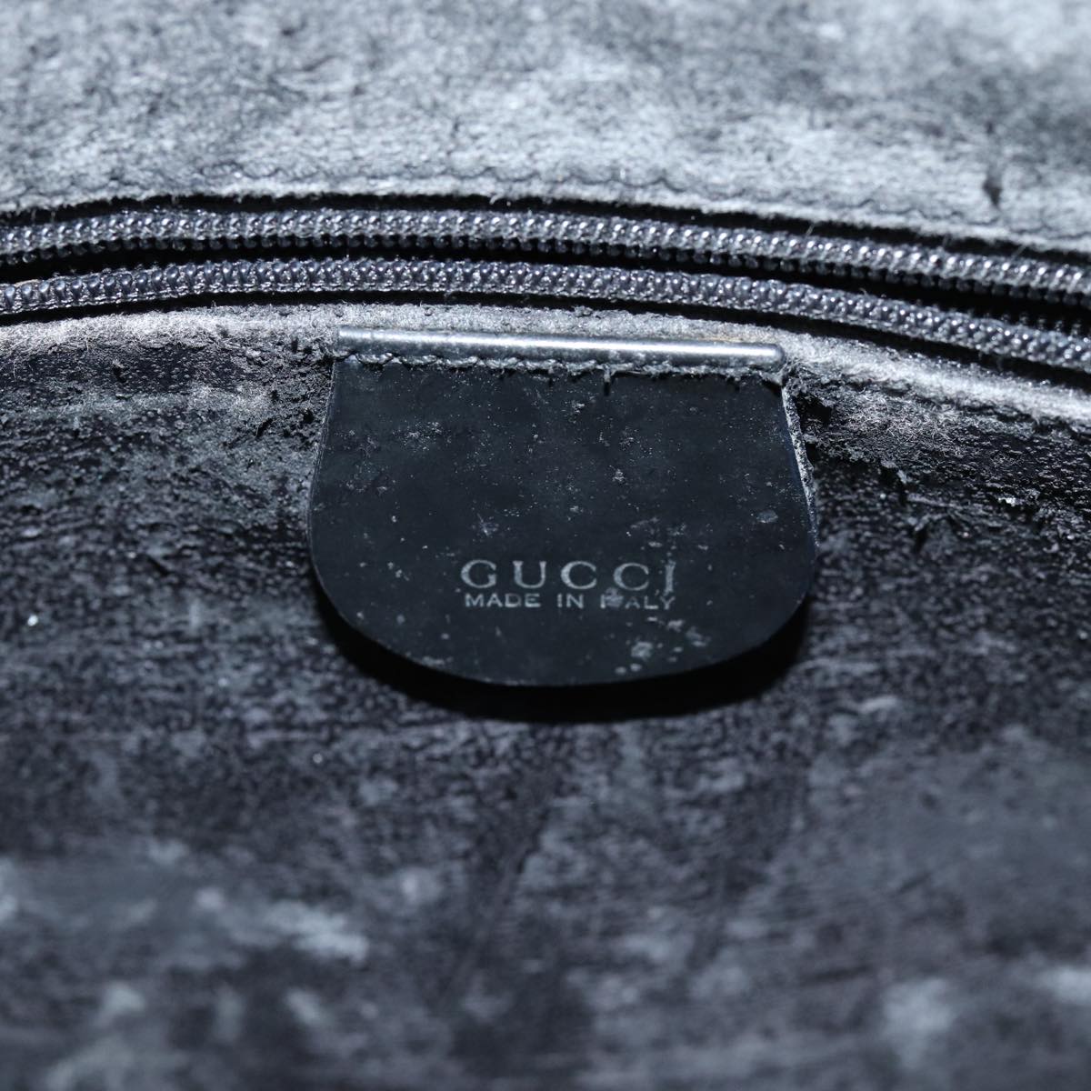 GUCCI Shoulder Bag Enamel Black ti1748