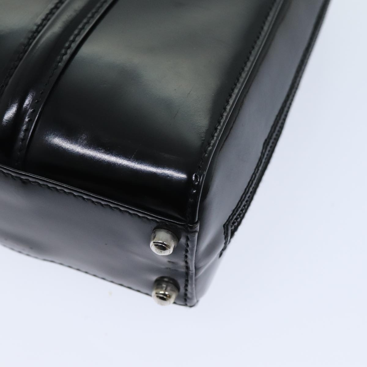GUCCI Shoulder Bag Enamel Black ti1748