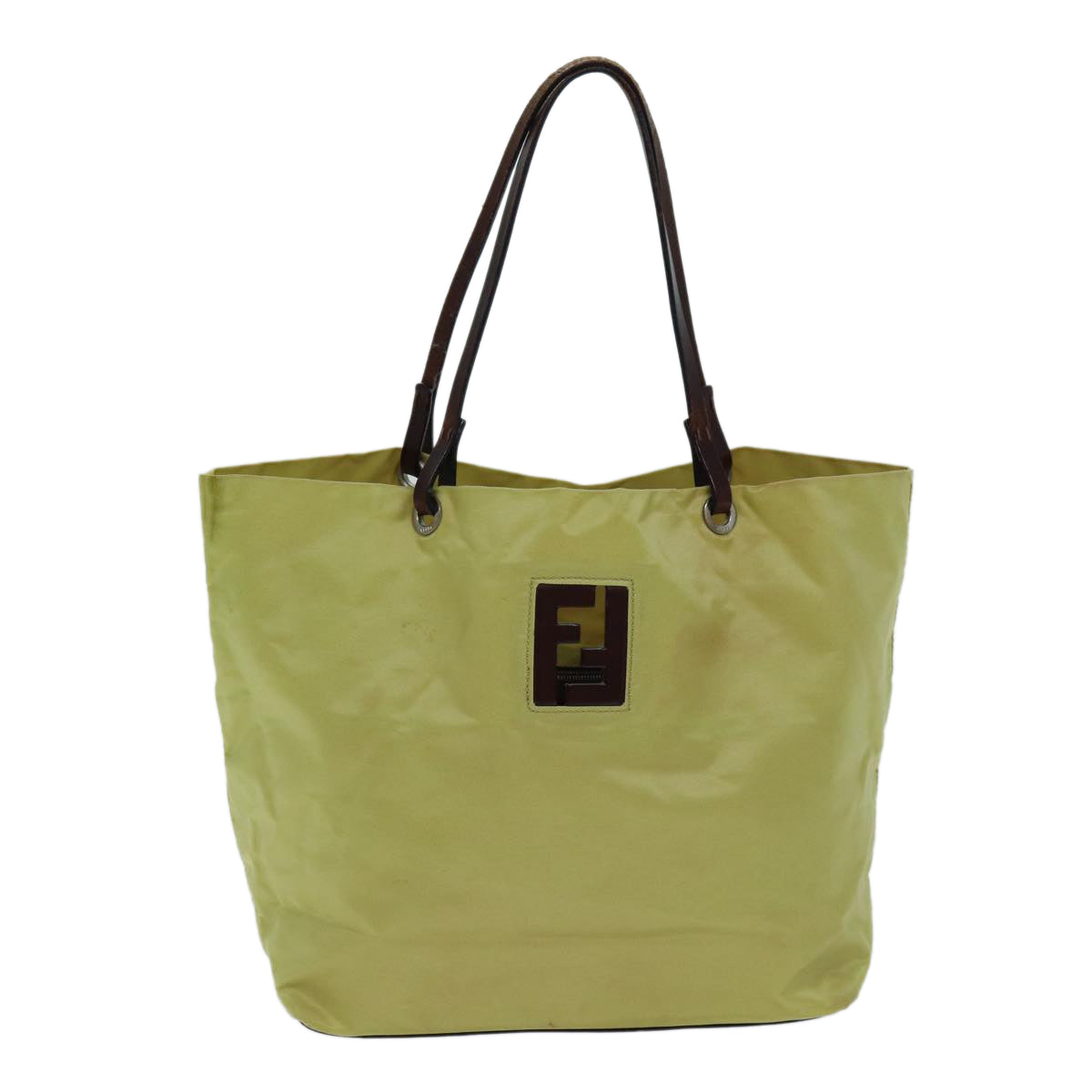 FENDI Hand Bag Nylon Yellow ti1759