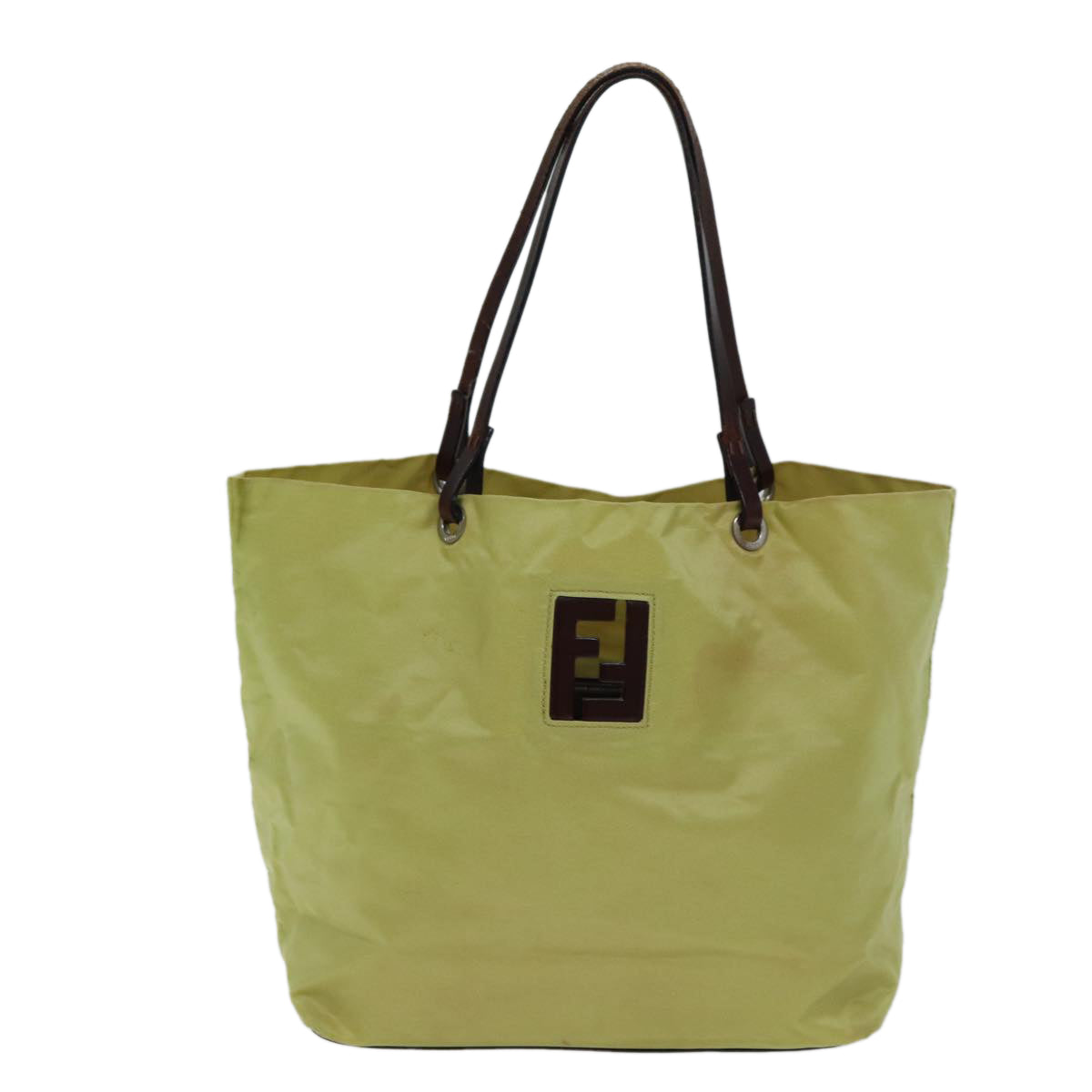 FENDI Hand Bag Nylon Yellow ti1759