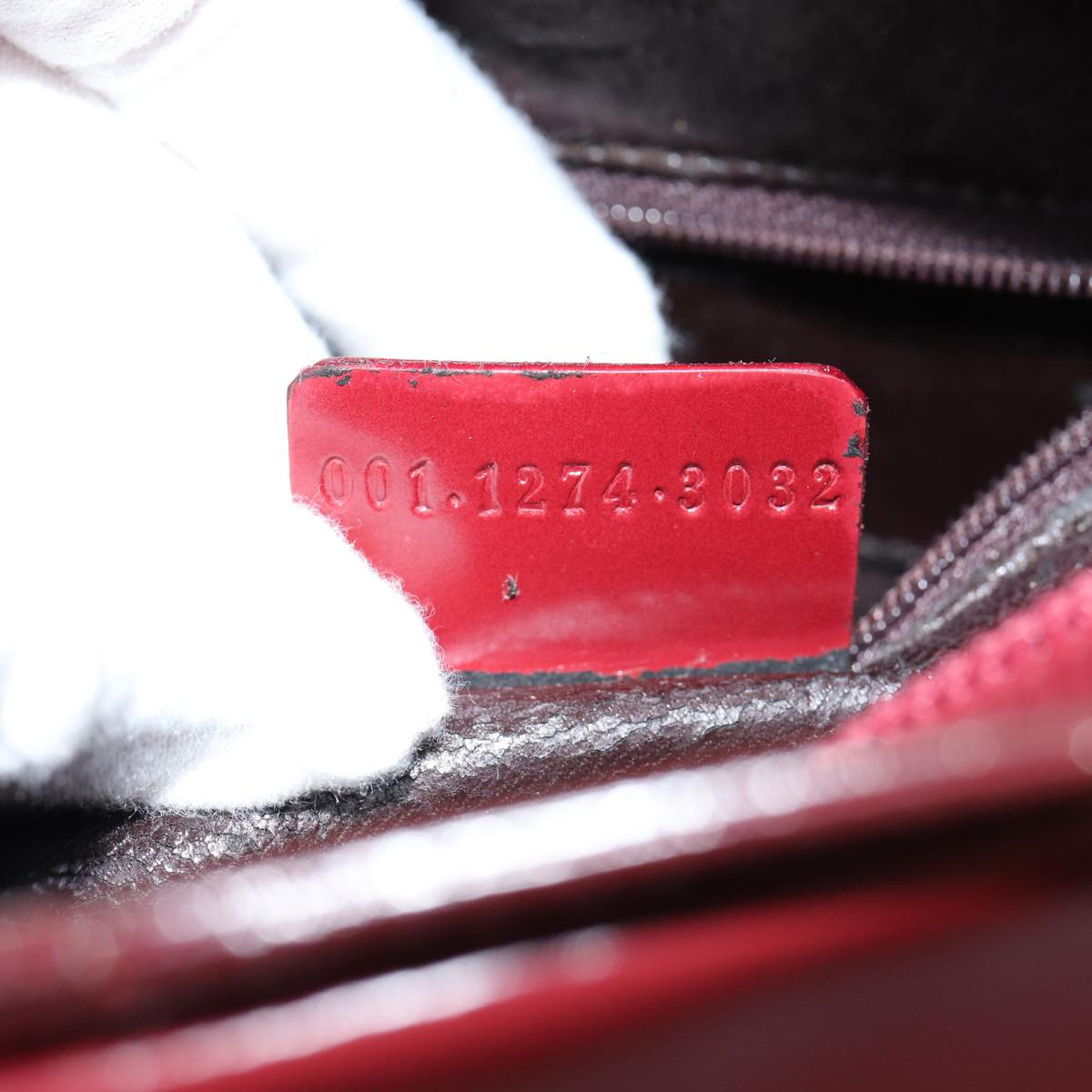 GUCCI Shoulder Bag Enamel Red 001 1274 3032 ti1794