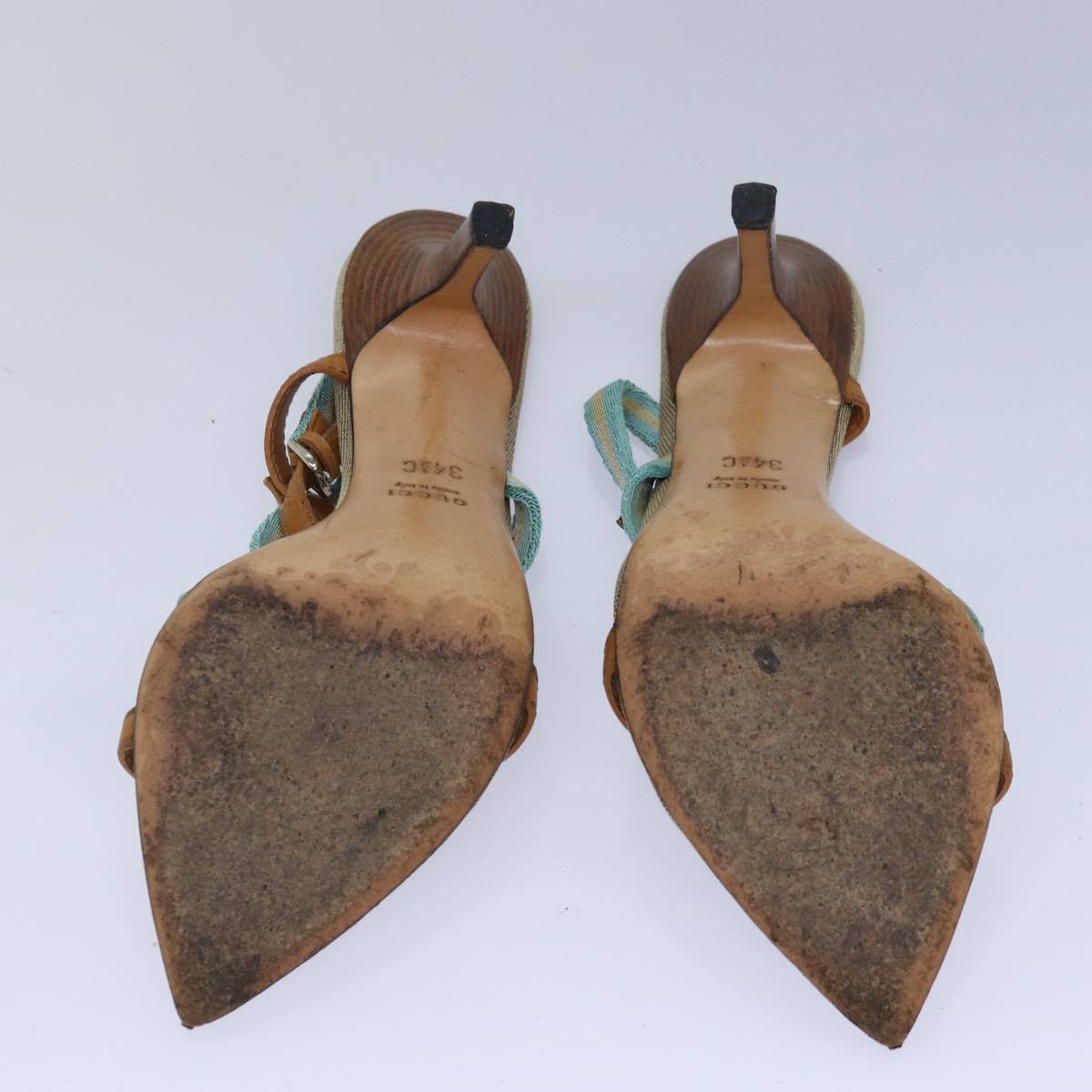 GUCCI High heels Leather 2Set Brown Beige ti1811