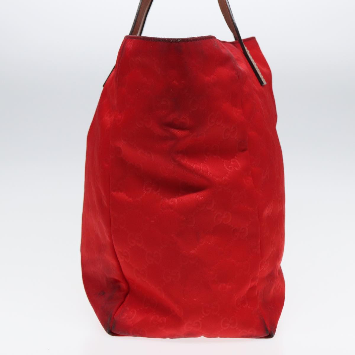 GUCCI GG Canvas Tote Bag Nylon Red ti1860