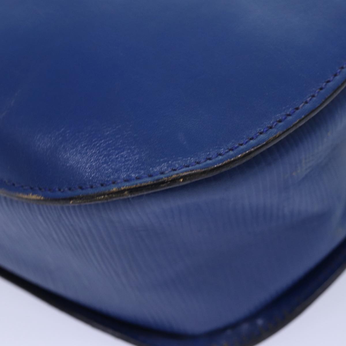FENDI Shoulder Bag Leather Blue ti1862